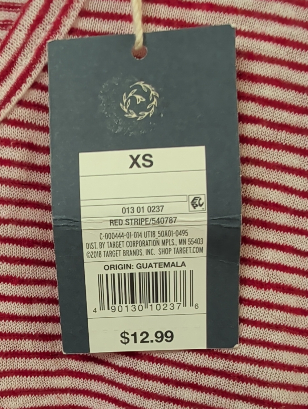 🎁 Universal Thread Red White Striped Tee Size XS - Picture 2 of 5